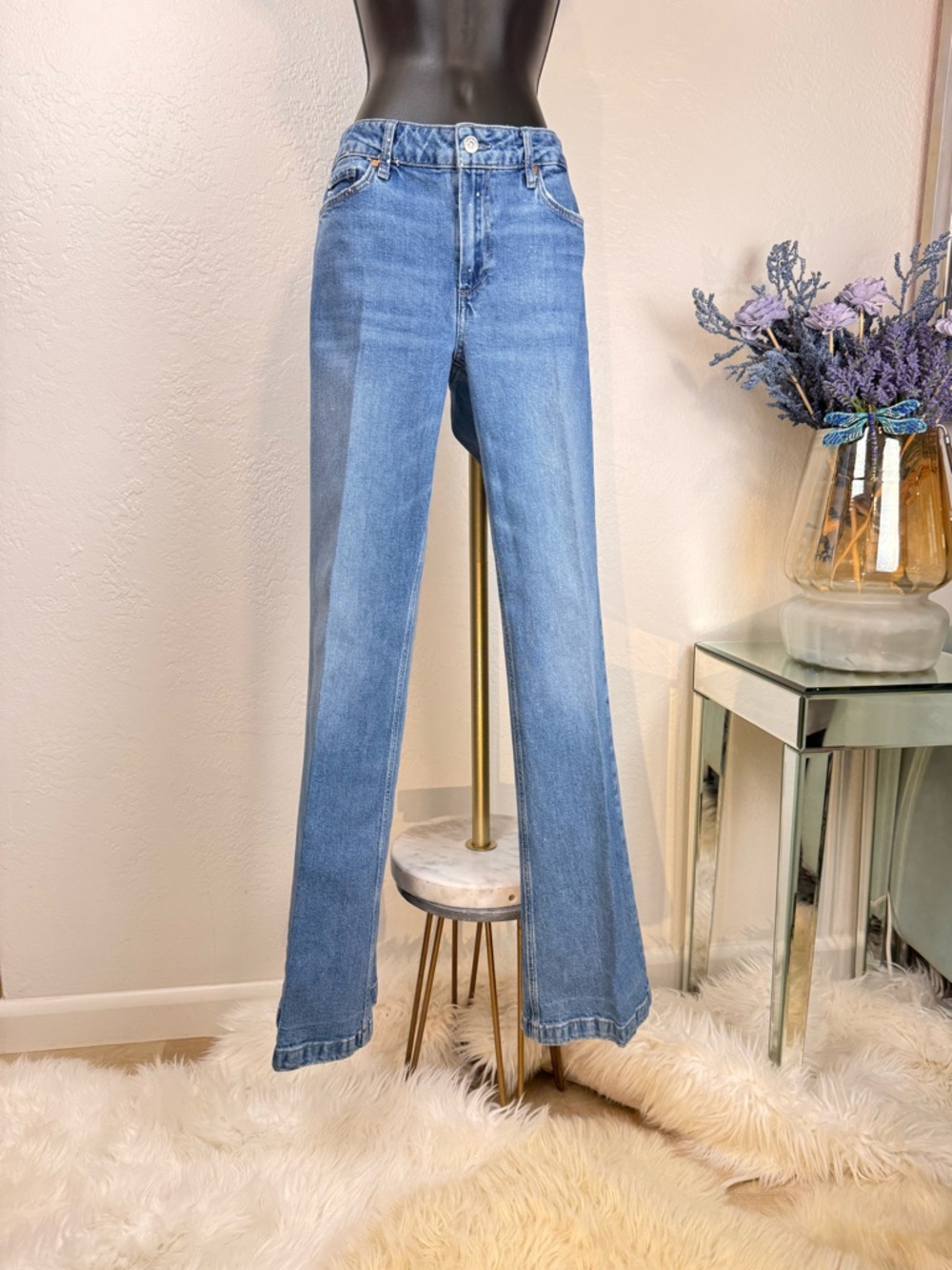 PAIGE Sabine High Rise Wide Leg "Artist Distressed" Size 29